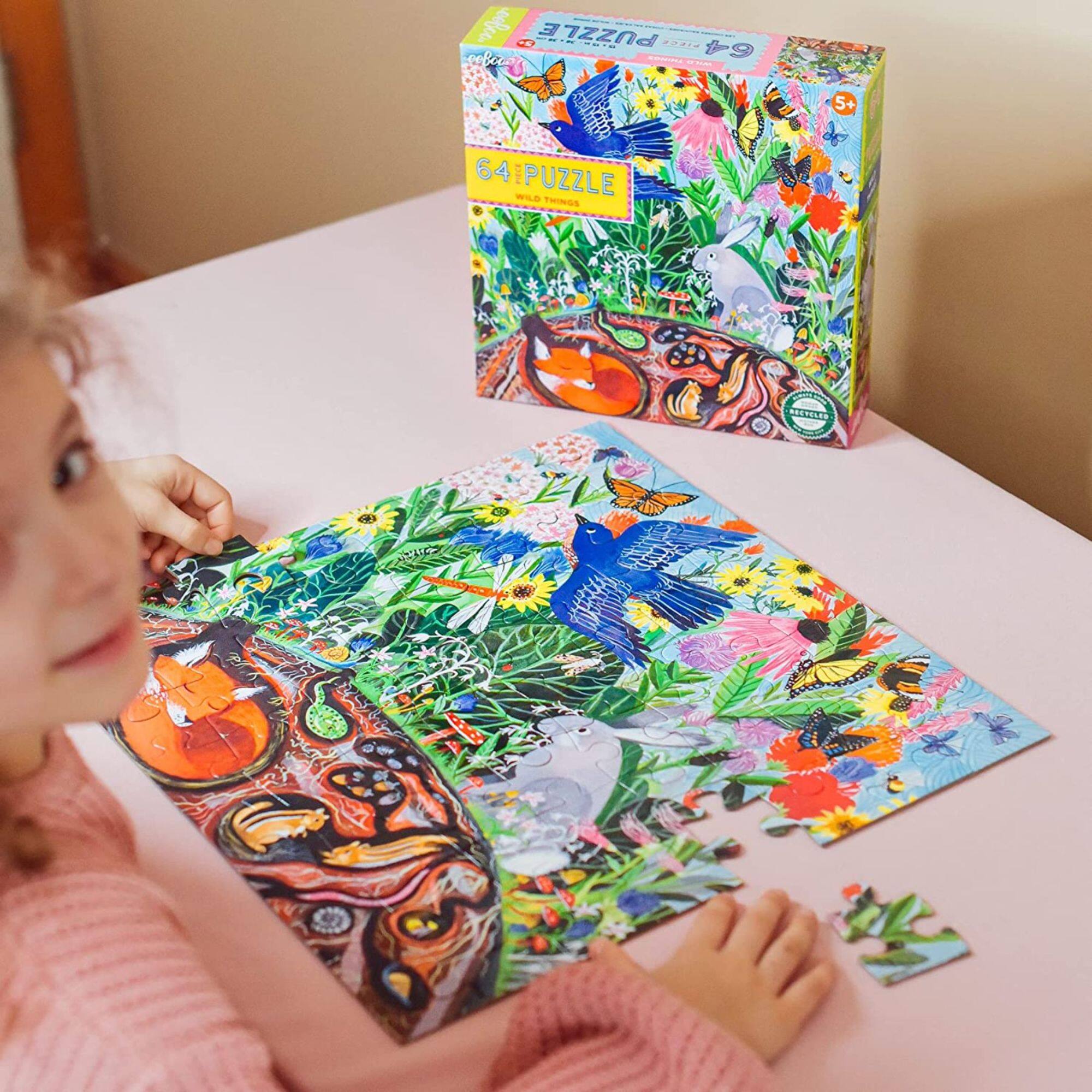 eeBoo Wild Things 64 Piece Jigsaw Puzzle
